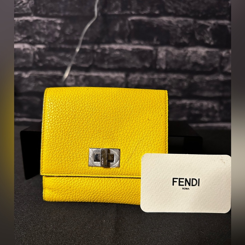 GREAT DEAL Fendi yellow wallet